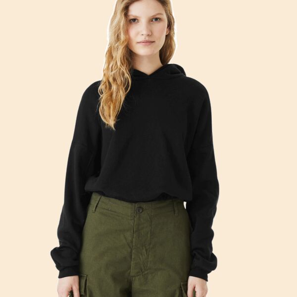 Ladies' Sponge Fleece Cinched Bottom Hooded Sweatshirt Thumbnail