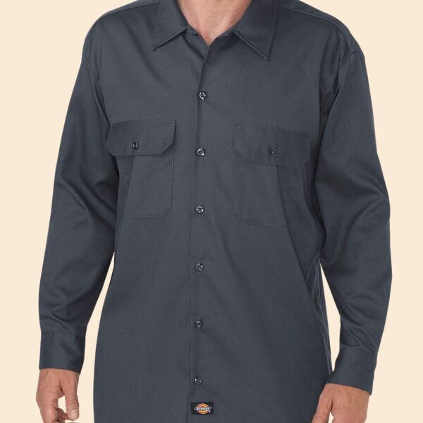 Men's FLEX Relaxed Fit Long-Sleeve Twill Work Shirt Thumbnail