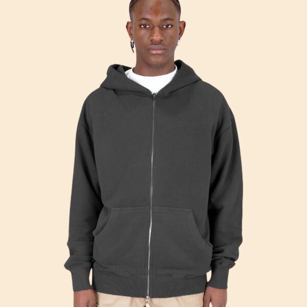Men's Garment Dye Double-Zip Hooded Sweatshirt Thumbnail