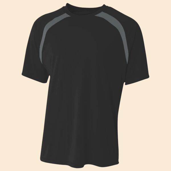 Men's Spartan Short Sleeve Color Block Crew Neck T-Shirt Thumbnail