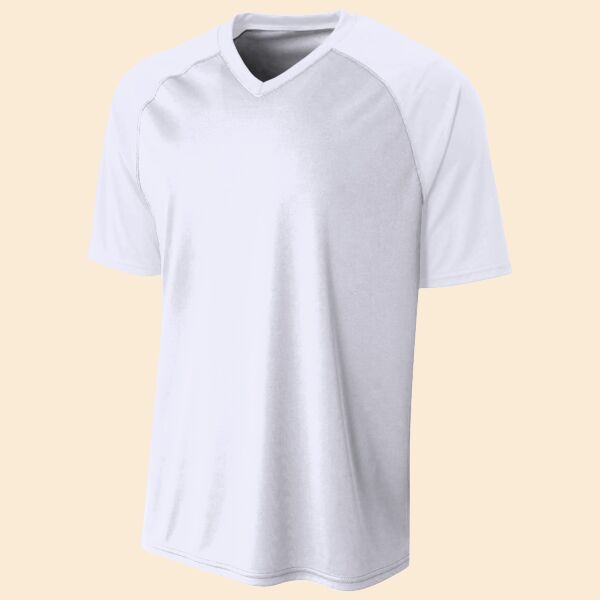 Youth Polyester V-Neck Strike Jersey with Contrast Sleeves Thumbnail