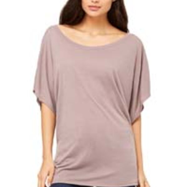 Ladies' Flowy Draped Sleeve Dolman T-Shirt Thumbnail