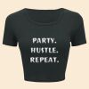 Ladies' Poly-Cotton Crop T-Shirt Thumbnail