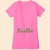 Ladies' Jersey Short-Sleeve Deep V-Neck T-Shirt Thumbnail