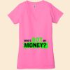 Ladies' Jersey Short-Sleeve Deep V-Neck T-Shirt Thumbnail
