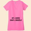 Ladies' Jersey Short-Sleeve Deep V-Neck T-Shirt Thumbnail