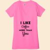 Ladies' Jersey Short-Sleeve Deep V-Neck T-Shirt Thumbnail