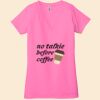 Ladies' Jersey Short-Sleeve Deep V-Neck T-Shirt Thumbnail