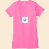 Ladies' Jersey Short-Sleeve Deep V-Neck T-Shirt Thumbnail